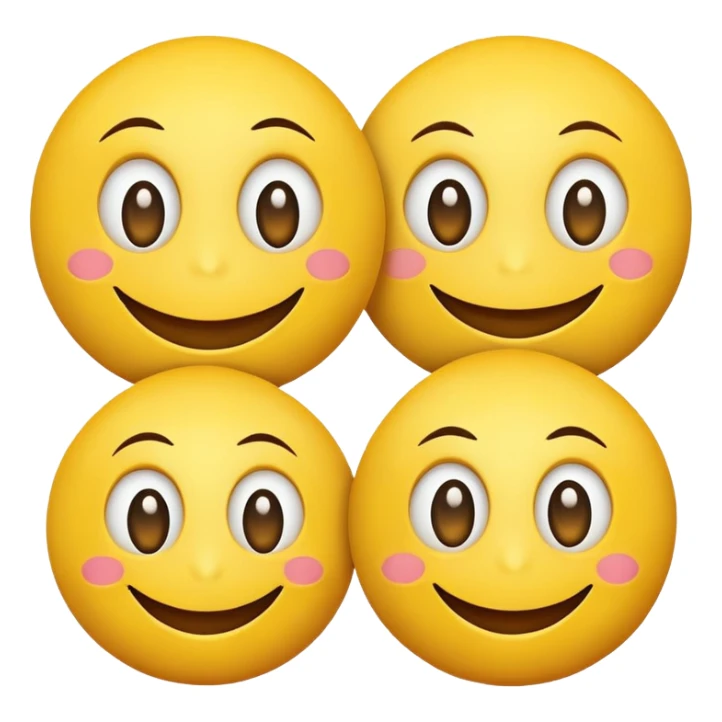 yellow smiley face with eyes looking in different directions  sticker