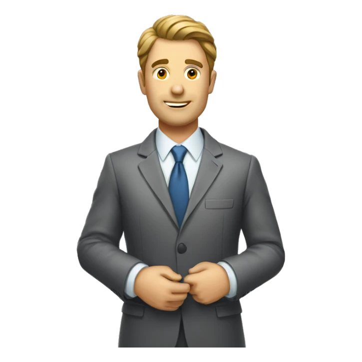 A broker man who deals in stock market sticker