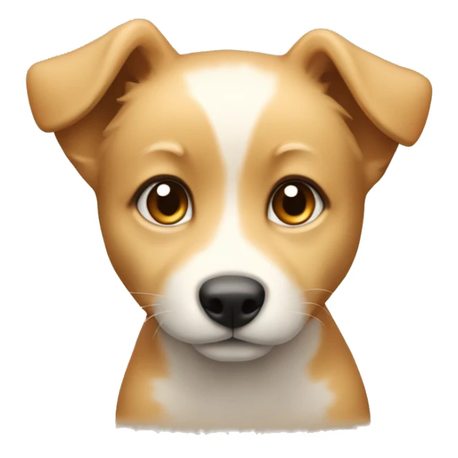 Puppy that has fox features but more blonde honey coloring sticker