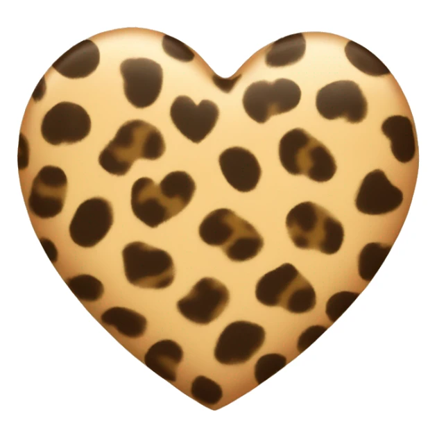 Cheetah print love heart  sticker