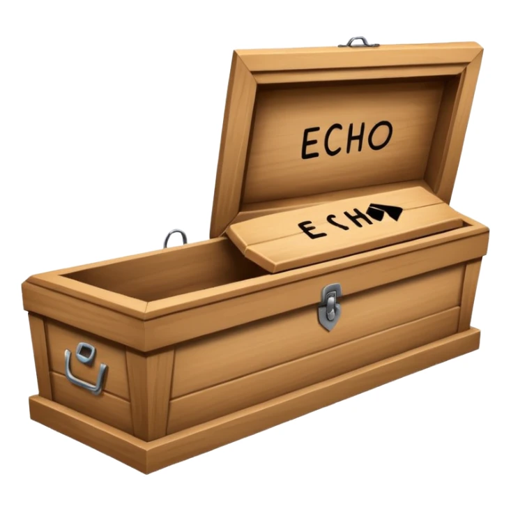 nail in coffin with "ECHO" written on the coffin sticker