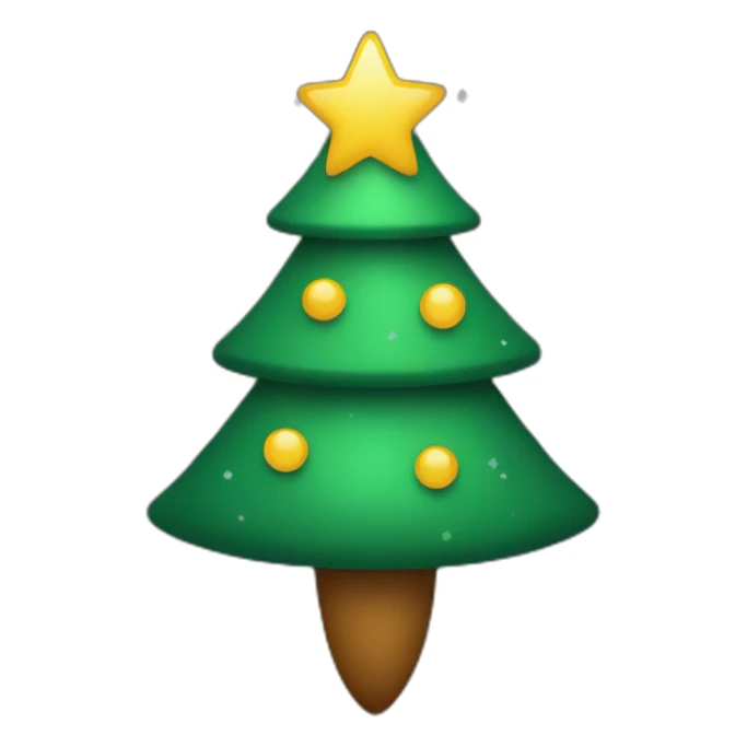 a christmas tree in the style of the rocketship emoji sticker