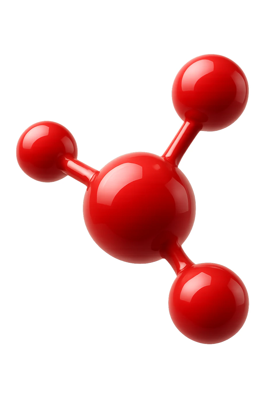 molecola chimica rossa 3d sticker