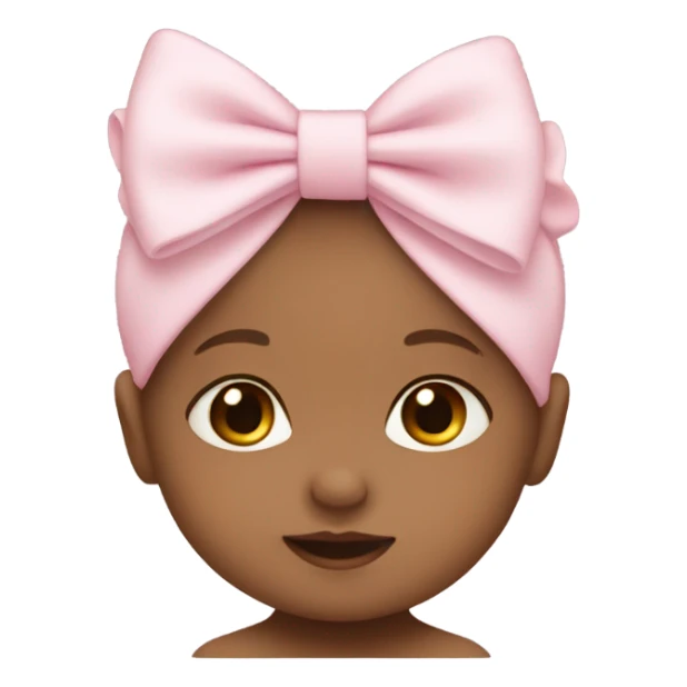 little baby with light pink bow sticker