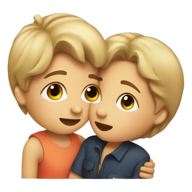 Girl and boy kissing sticker