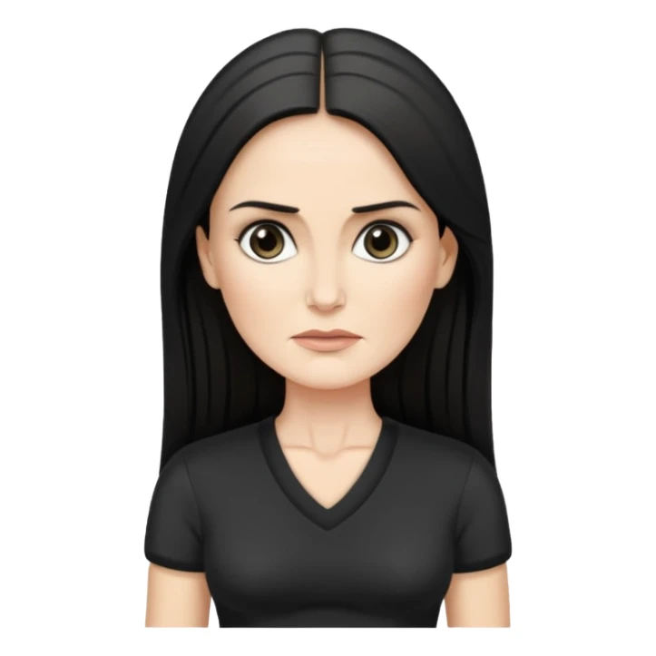 Demi Moore serious up to the waist sticker