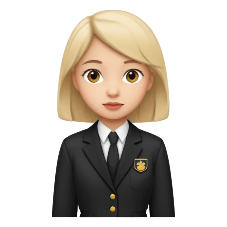 girl student in past sticker