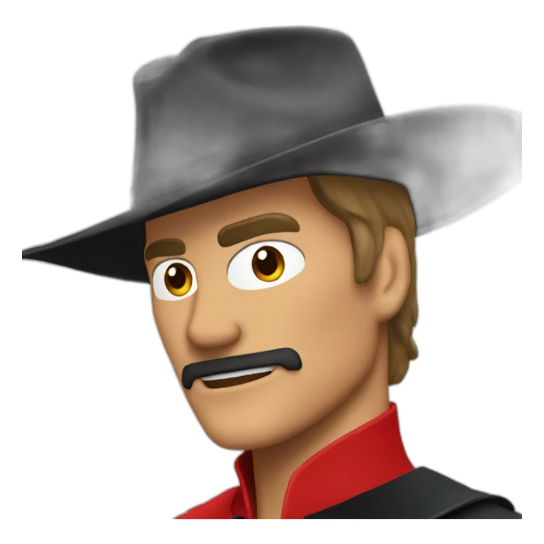 zorro in red sticker