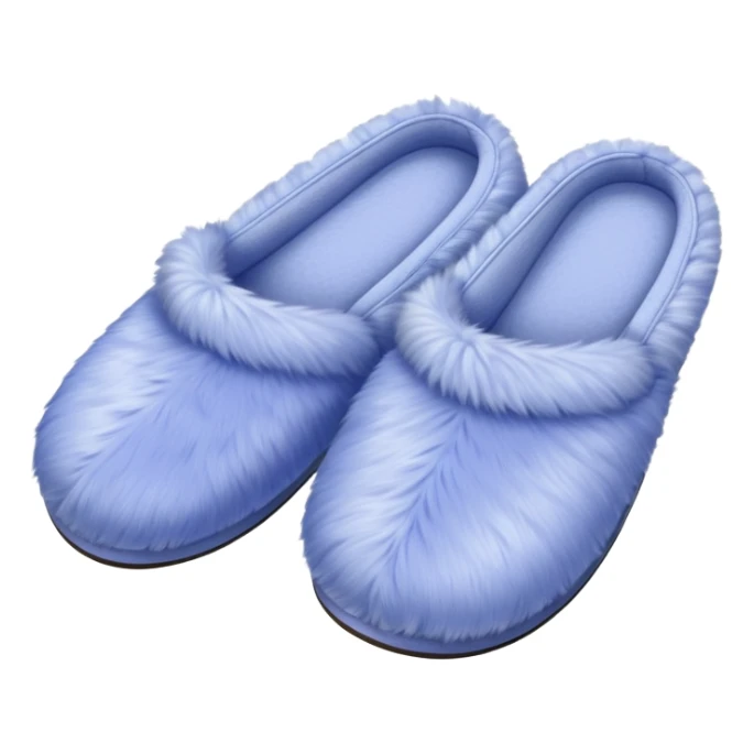 periwinkle faux fur slippers sticker
