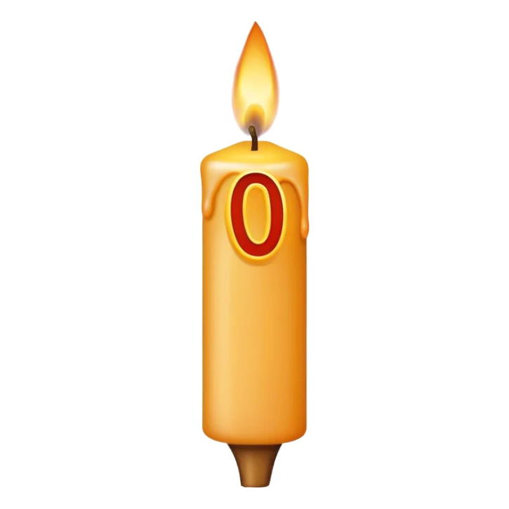 number 16 birthday candles in flesh color  sticker