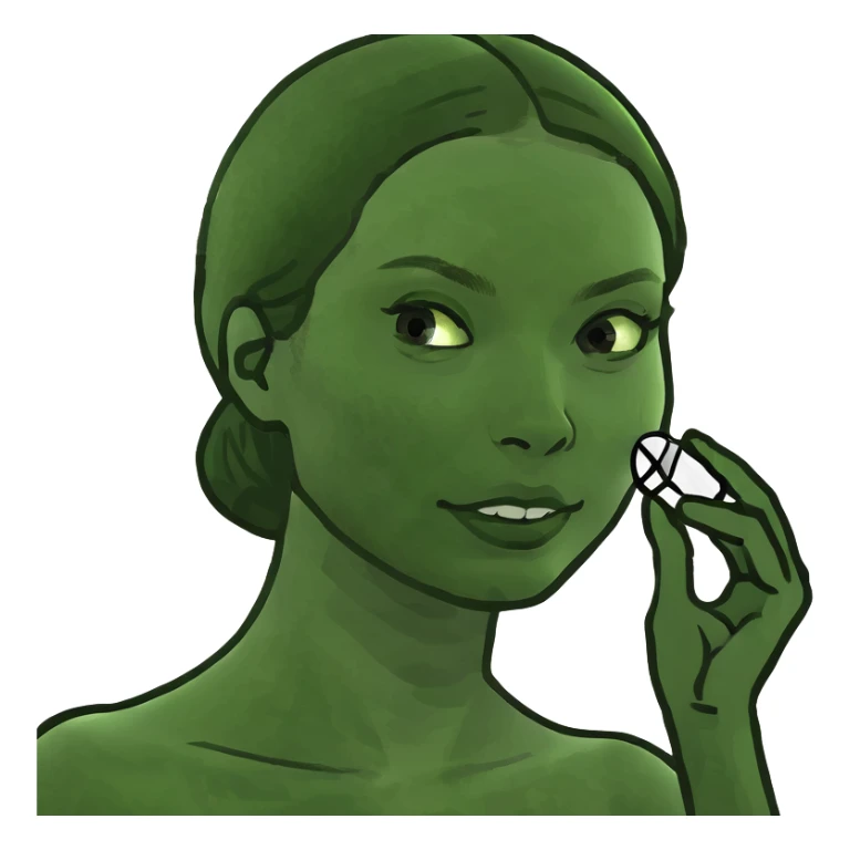 woman skincare routine sticker