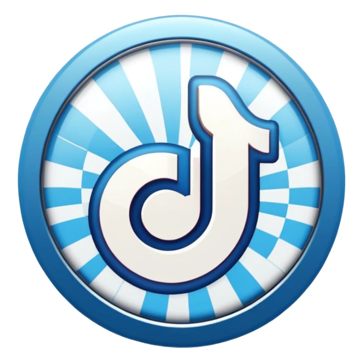 Make me an verified tiktok emoji like the one that's blue and inside is a white check sticker