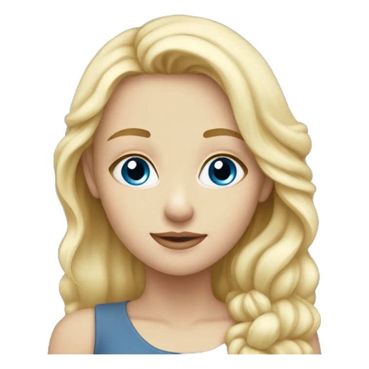 Blonde girl with blue eyes from West Highland White sticker
