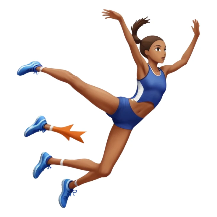track and field woman high jump sticker