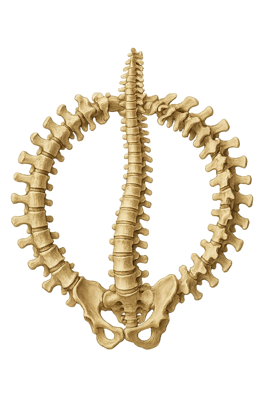 SPINA DORSALE ANATOMICA UMANA REALISTICA CHIUSA A CERCHIO sticker