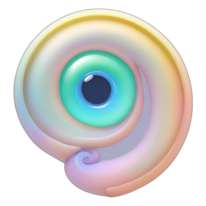 Spirale translucide et irisée aux tons pastels. sticker