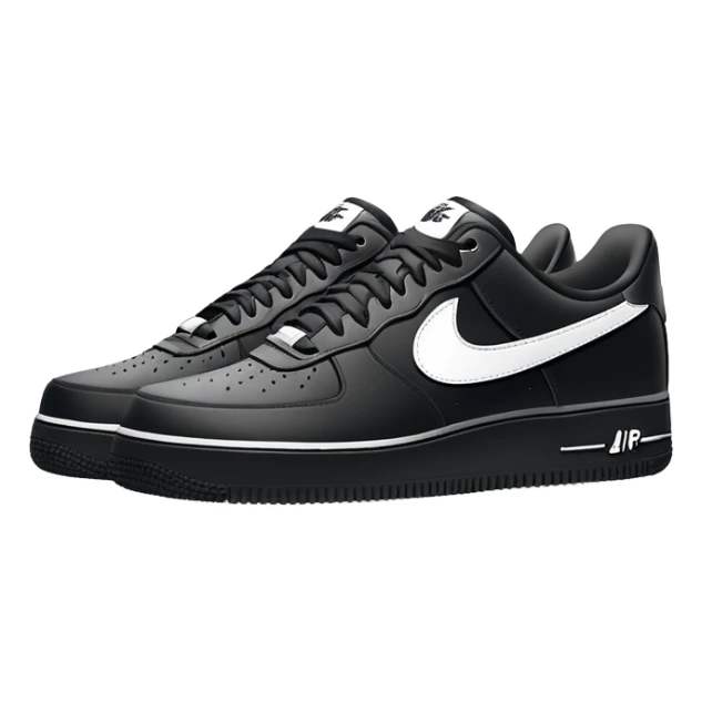black Nike Air Force 1 shoes sticker