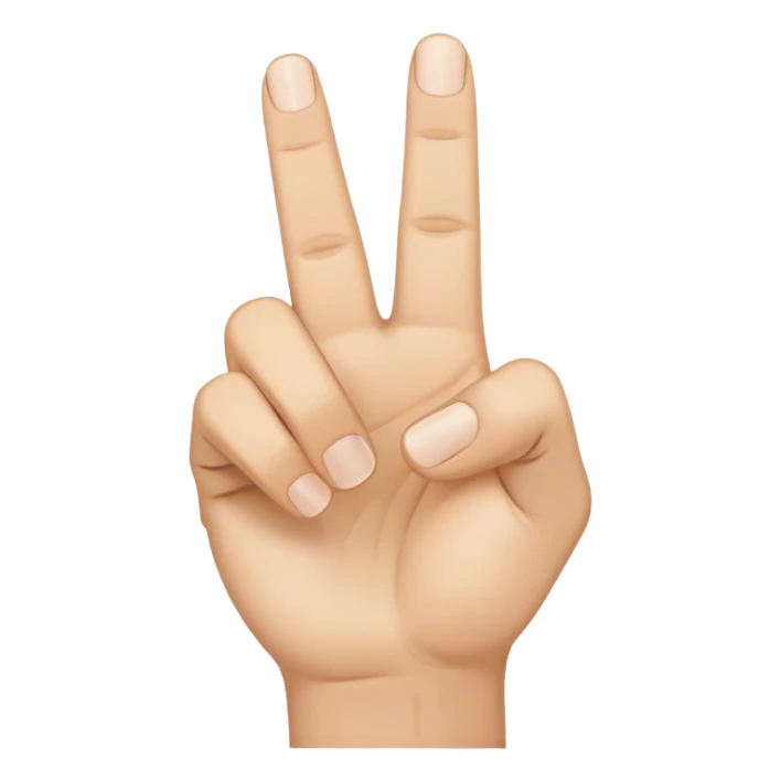 hand with thumb, index and middle fingers raised sticker
