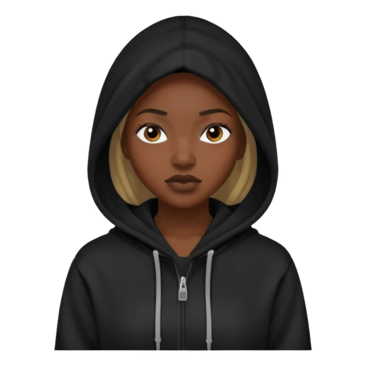 Hooded Street Walker black woman  sticker
