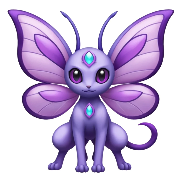 Butterfree-Lunala-Espeon-Fakémon-hybrid-creature (full body)  sticker