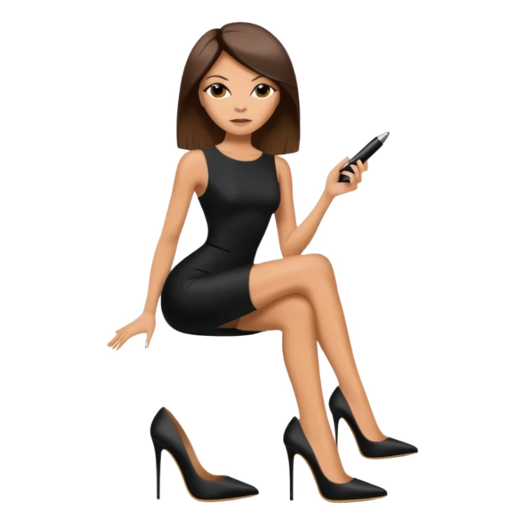 1990’s posh spice black stiletto sticker