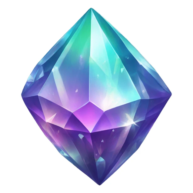 iridescent crystals sticker
