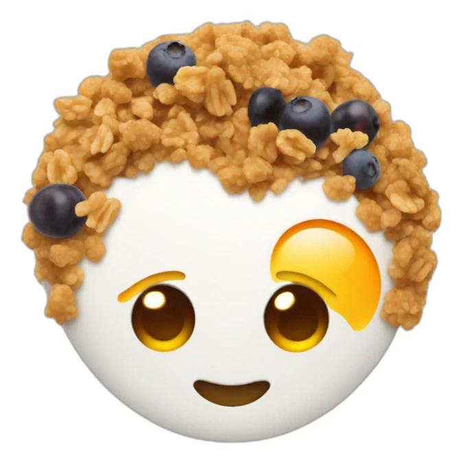 plato de yogur con granola y frutas sticker