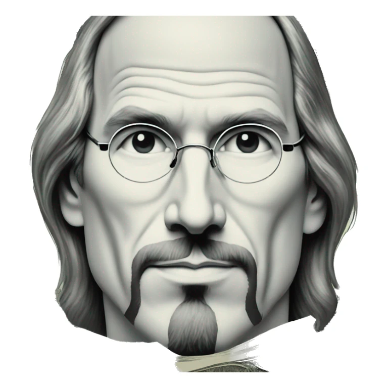 Steve Jobs on a one dollar bill  sticker