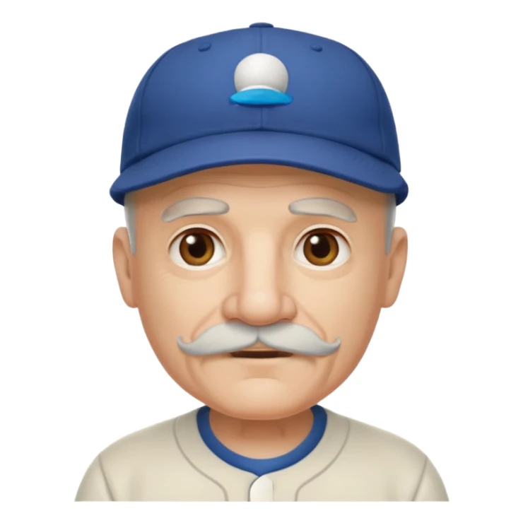 viejo pelon bigote gorra beisbol N sticker