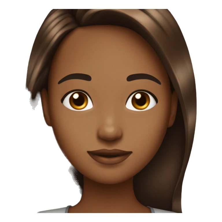 Girl with highlights in her har caramel and dark brown  sticker