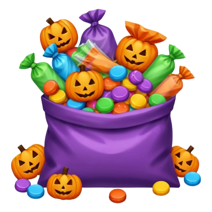 Halloween candies and candy bags sticker