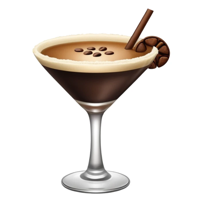 Emoji de una cóctel de esspreso martini sticker