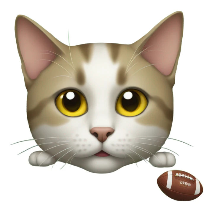 Cat watching football sticker