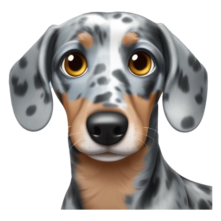 dapple blue merle dachshund with one eye blue and one eye brown sticker