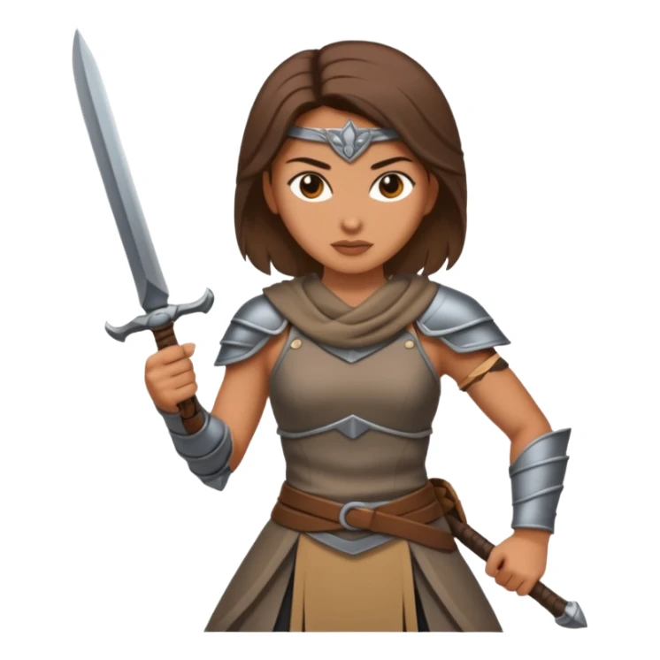 a woman warrior with blade sticker