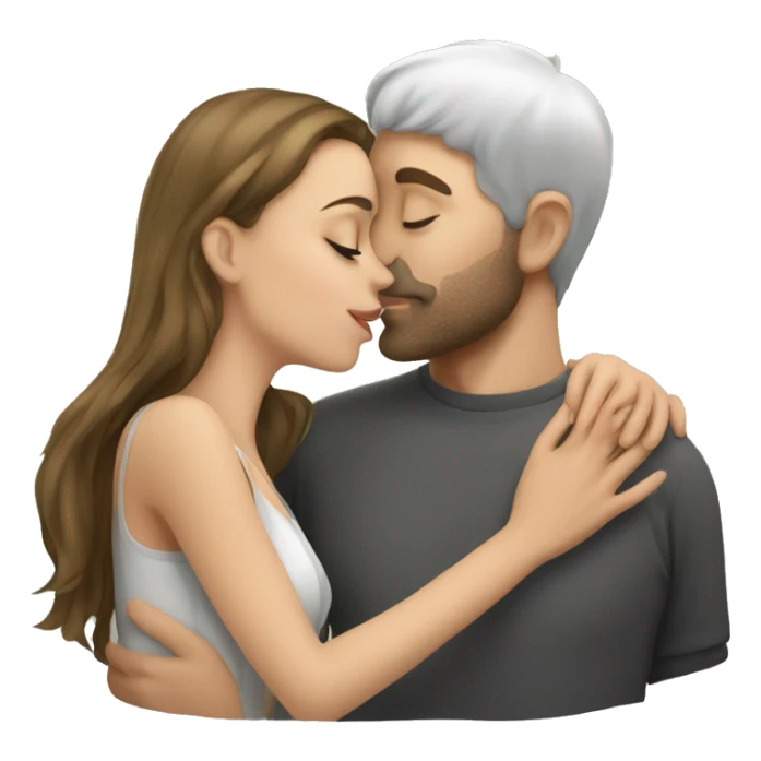 English man kissing Russian girl  sticker