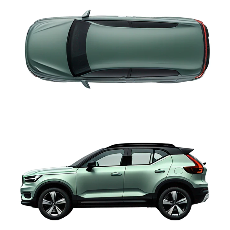 Graygreen Volvo XC40 with black roof sticker
