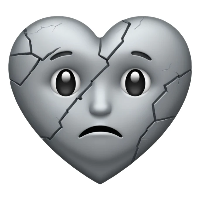 Kırılmış kalp üzgün emoji sticker