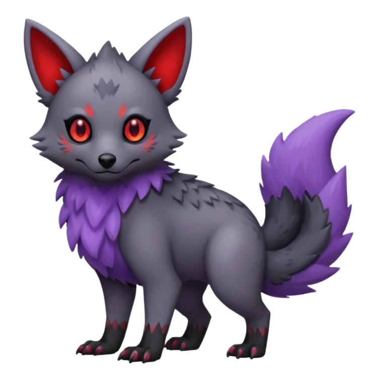 Trico-Poochyena-Fakémon-creature-fusion (full body) sticker