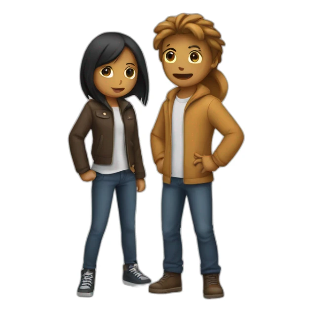 Girl and a boy fighting both should be fair sticker