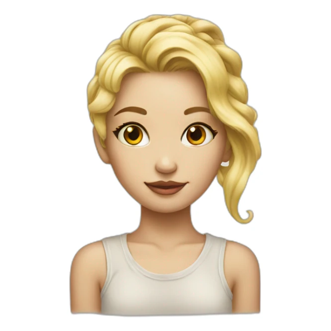 blond girl tattoo sticker