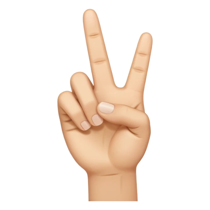 Two fingers hand middle to be on and others off sticker