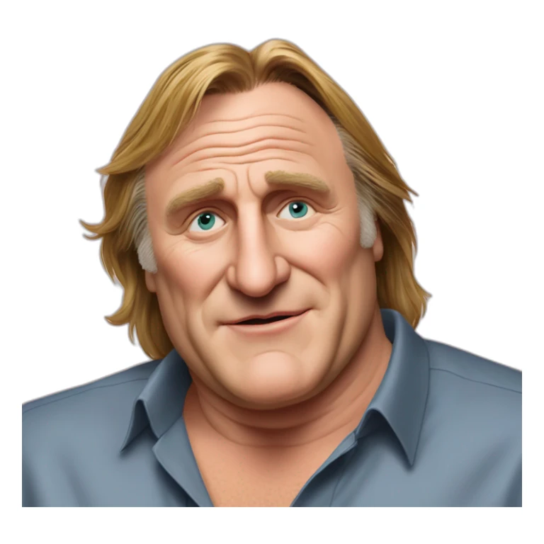 Gerard depardieu avec du vin sticker