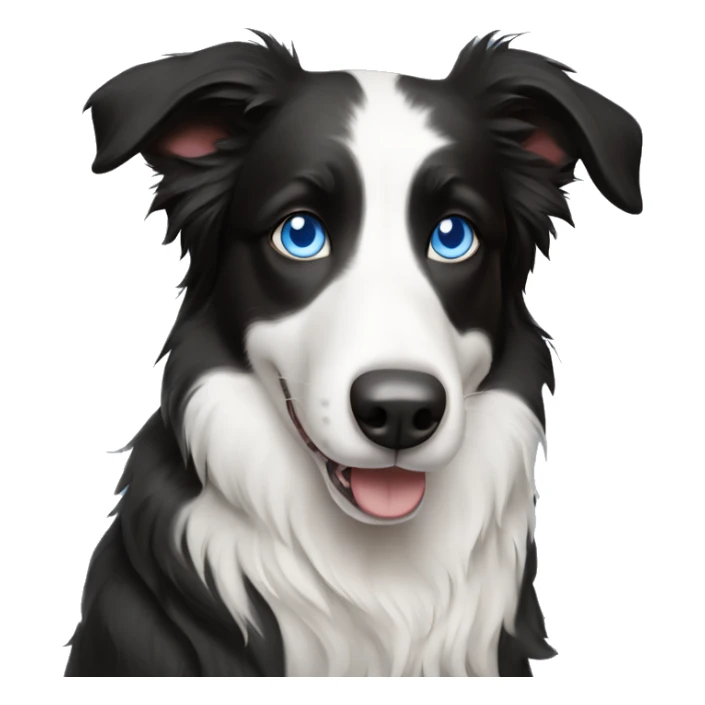 Border collie dog with blue eyes sticker
