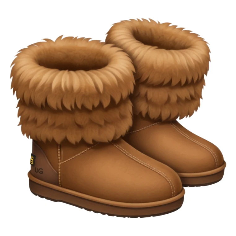 Un emogie ugg pantoufle sticker