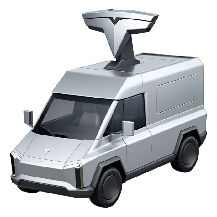 Tesla Cybertruck - Tesla (Model Year: 2022) (Iconic colour: Silver) sticker