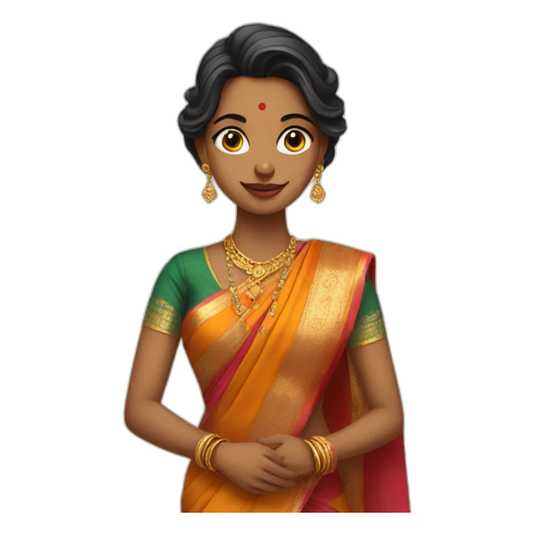 Girl in saree sticker