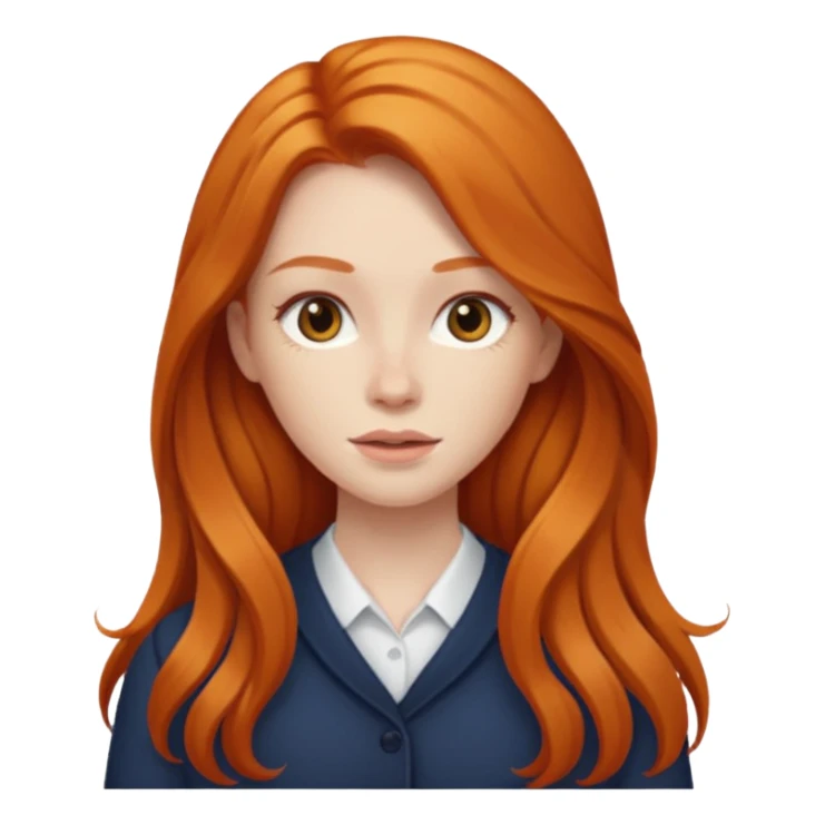 i need a female 'writer' with long ginger hair sticker