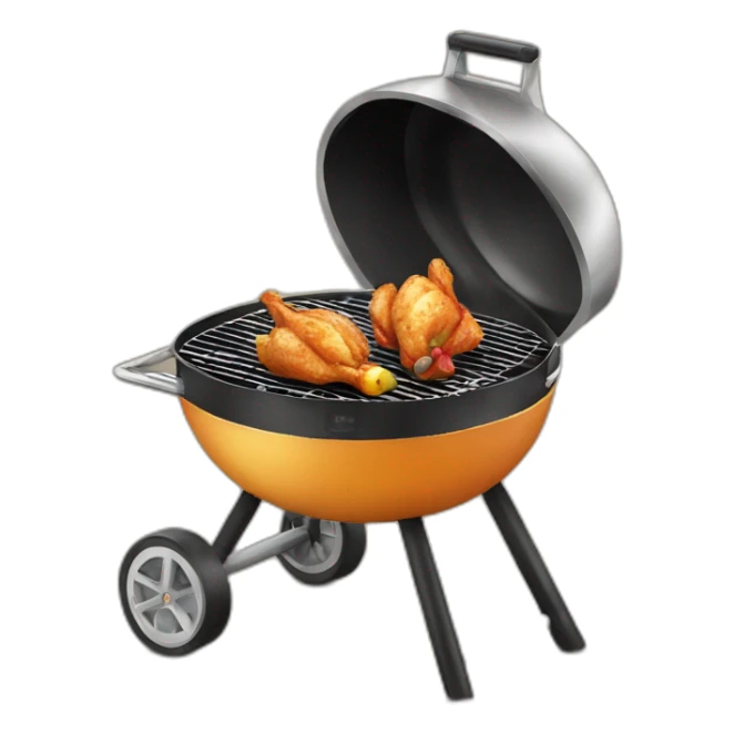 Tu poulet rôti sur le barbecue sticker