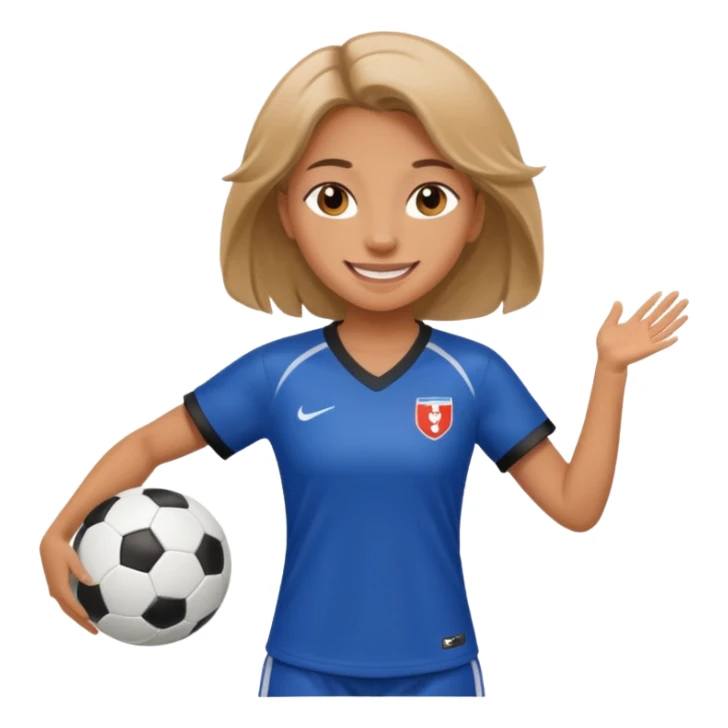 girl tha plays football sticker